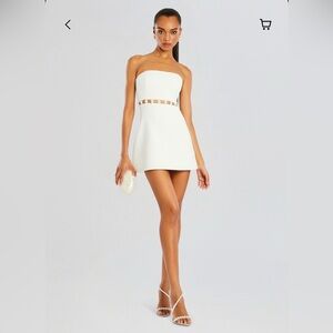 Retrofete Katie Pearl Minidress, Size Large, White, With Tags, Never Worn